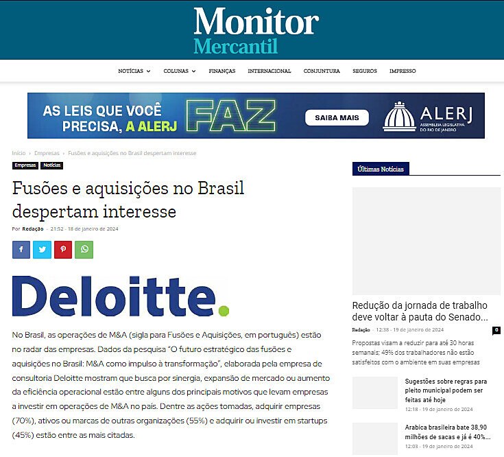 Fuses e aquisies no Brasil despertam interesse